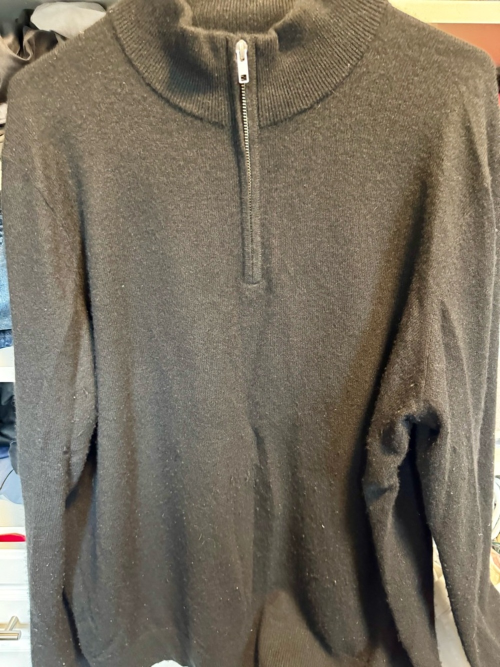 Quince 100% Cashmere Quarter Zip XL